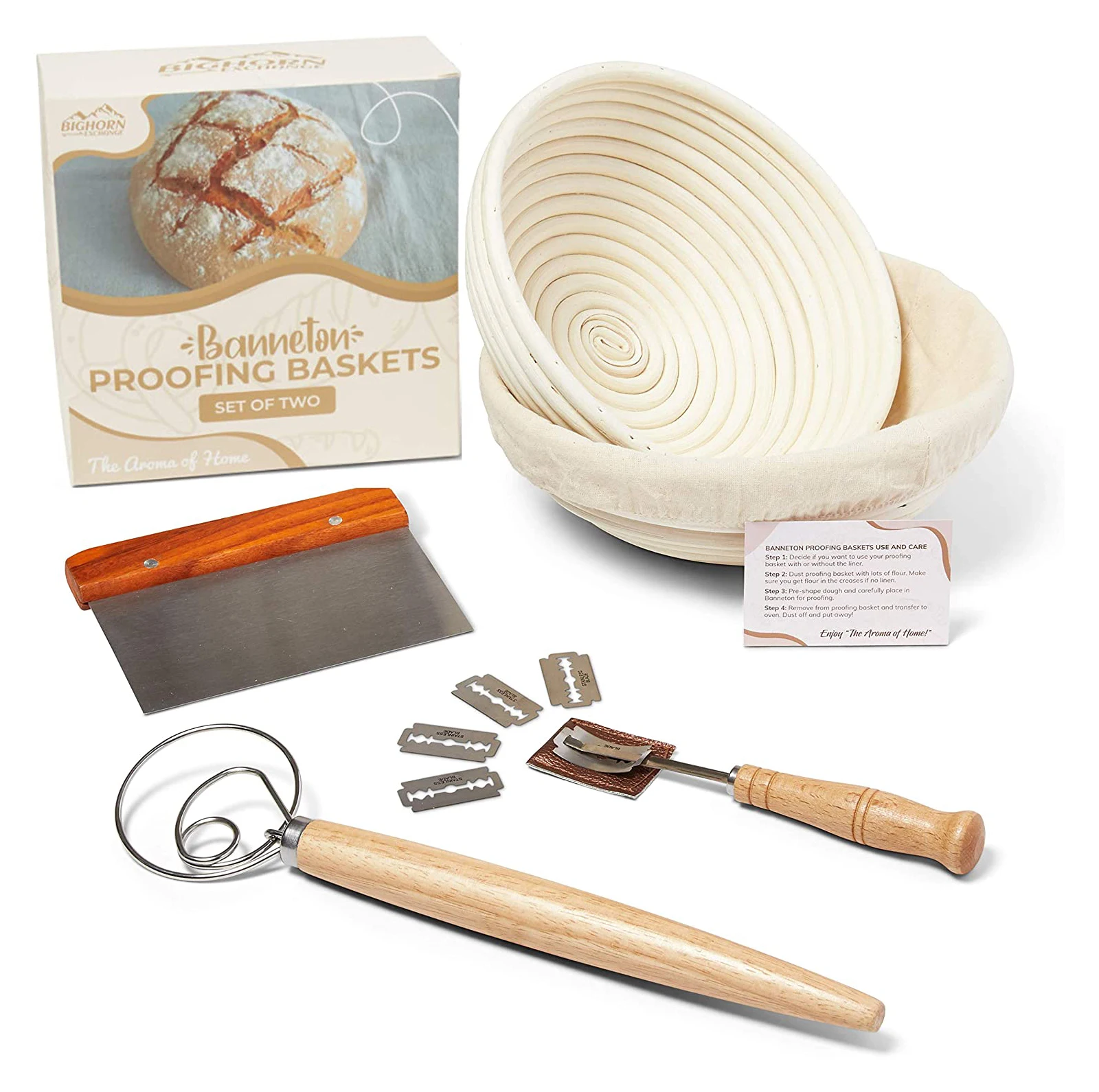 
Amazon Best Sell Baking Bowl Dough Gifts 9 Inch Bread Banneton Proofing Basket for Bakers Proving Baskets 