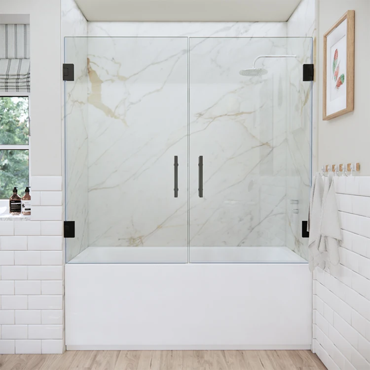 Customize project used tub glass doors on bathtub frameless swing bathtub doors