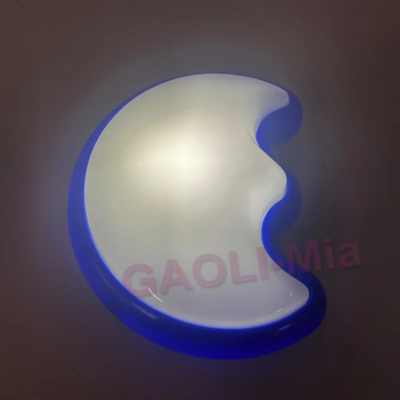 Factory Moon Click Push Led TOUCH ON OFF  Lamp  Battery Powered 3  Led Tap Kids  Night Lights For Decoration,Closet,Cabinet