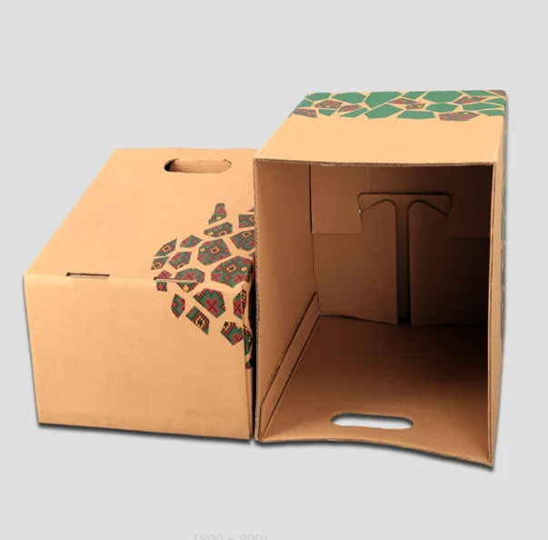 Brown customize logo fruit packaging corrugated paper boxes sturdy packaging box for dragon fruit banana apple mango orange