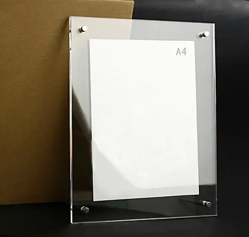 Горячая Распродажа, Заводская поставка, на заказ, магниты толщиной 10 + 10 мм, соединенные прозрачные акриловые фоторамки