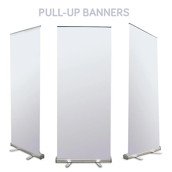 High Quality Advertising Sports 33x79inch 200x80cm Retractable Synthetic Paper PVC Folding Portable Roll up Banner