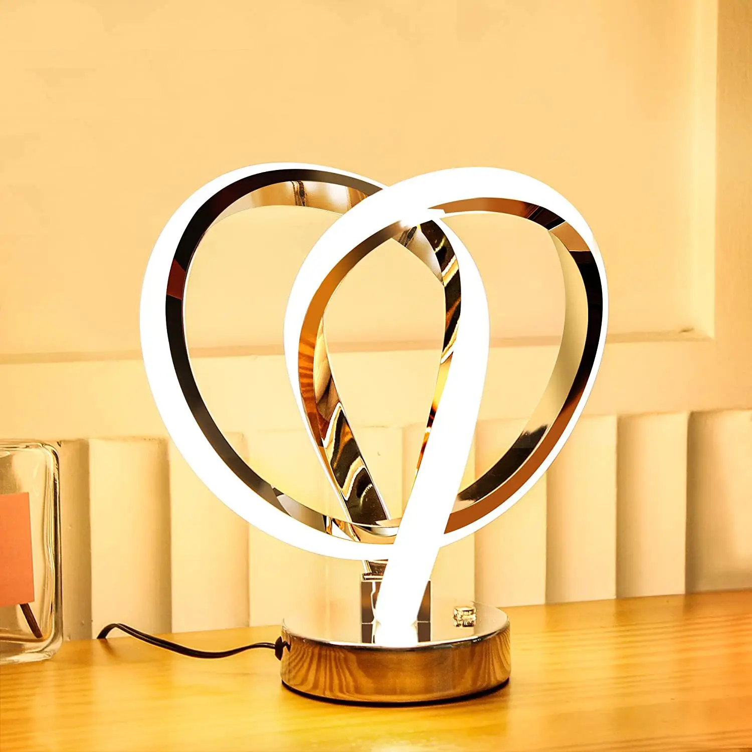 3-Step Dimmable Bedside Decorative Table Lamp Living Room Modern Spiral  Table Lamp Led Desk Light