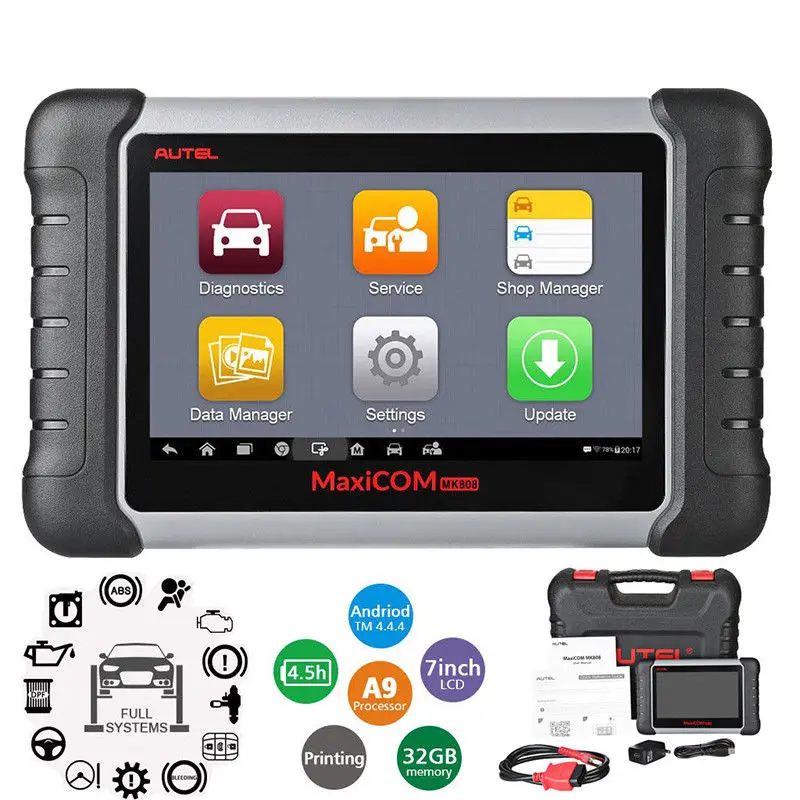 Autel MaxiCOM MK808 автомобильный диагностический инструмент все системы OBD Автомобильный сканер считыватель кодов Сканер Оригинал