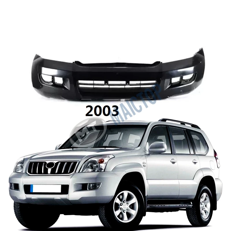 Maictop car plastic abs front bumper for landcruiser prado 120 150 lc120 lc150 2003-2009 2010-2014 2014-2017 2018