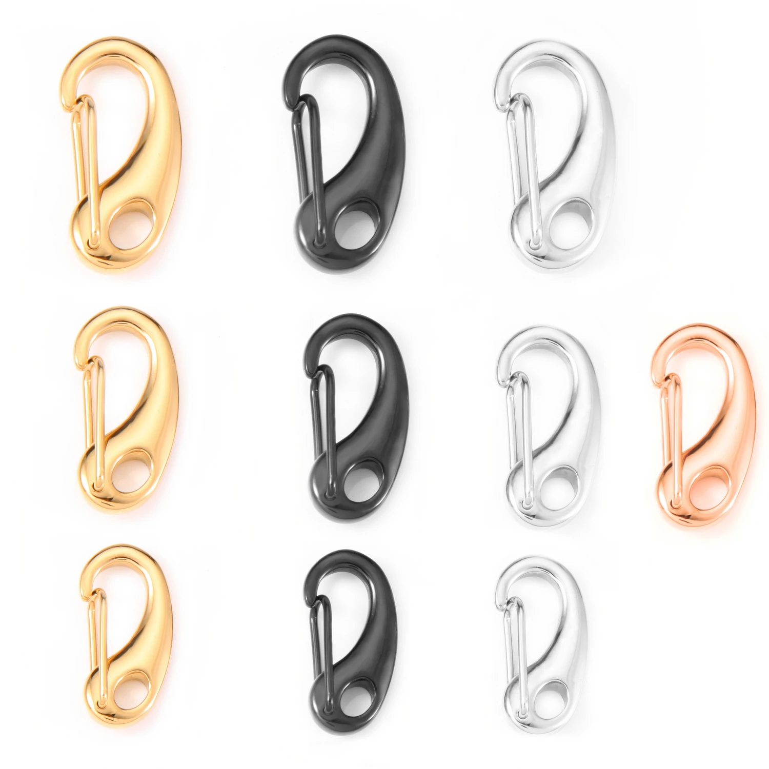 High Quality Fully Stocked Stainless Steel Gold Silver Accessories Snap Lock Lobster Clasps For DIY Jewelry Making