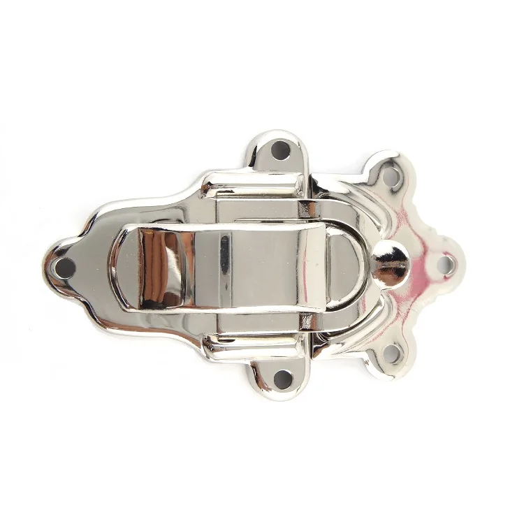 Chrome Nickel Gold color decorative metal locks hasp for wooden box iron latches for metal case luggage case metal box clasp