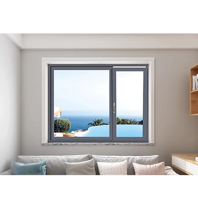 Broken bridge aluminum windows aluminum alloy doors and windows floating customized plywood glass casement windows