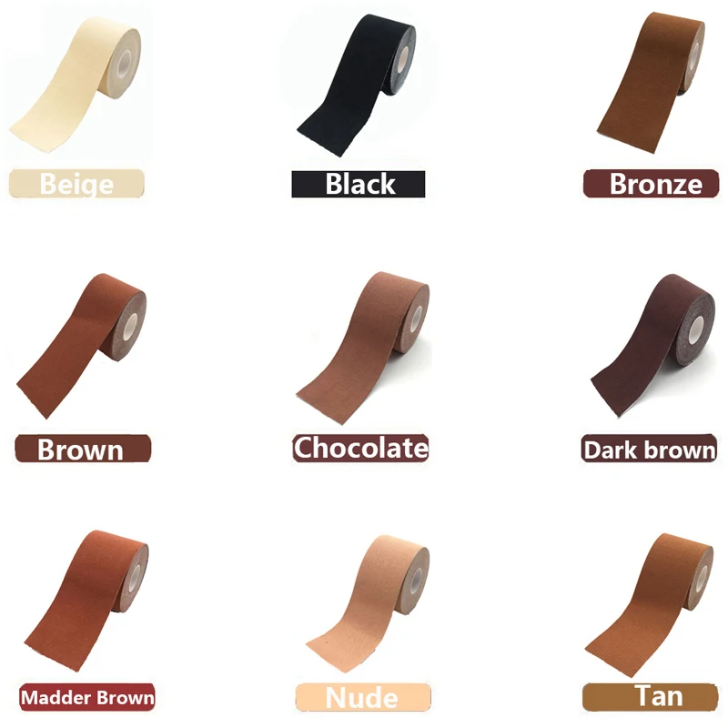 Multiple Colors Sizes Women Invisible Bra Waterproof Adhesive Body Tape Boob Tape Breast Tape Lifting