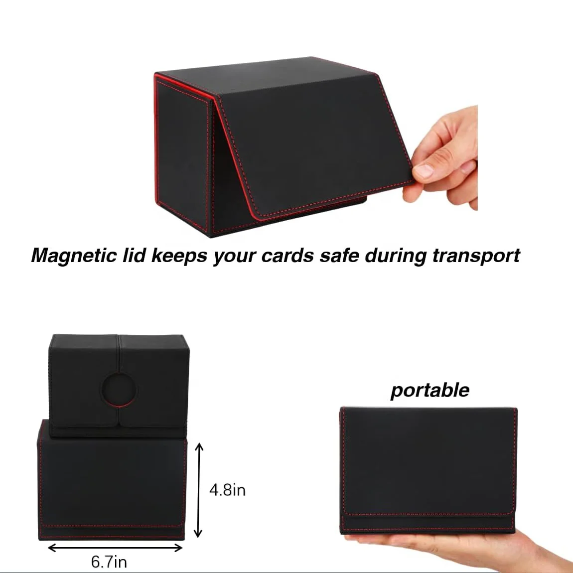 Card Deck Box Fits 200 Single Sleeved Cards Deck Box Boxes For Collectible Cards