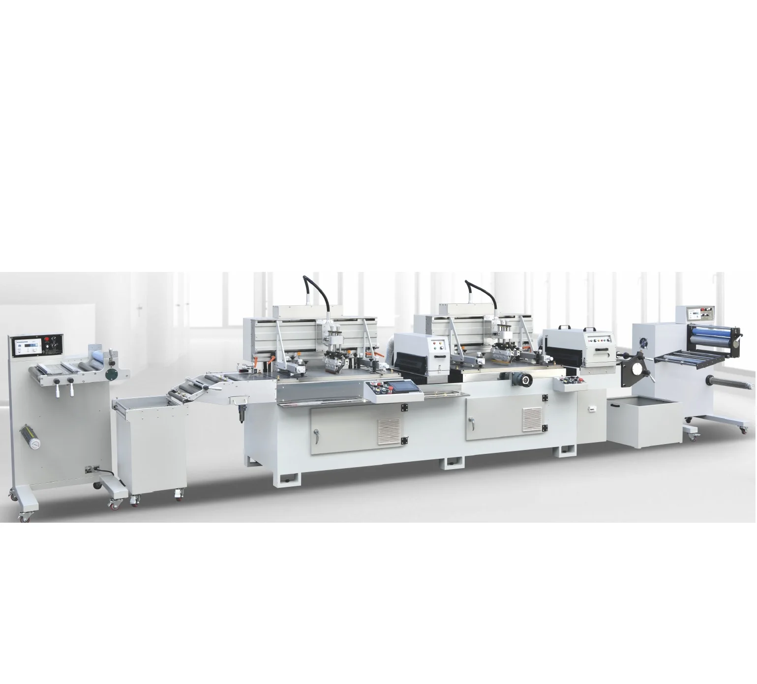 SY-II-5080  Semi-automatic Slitting Textile Printing Machine for Labels and Textile