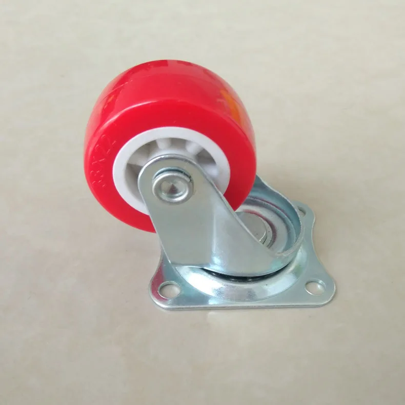 1/1.5 /2inches PP wheel casters swivel top plate stem castor trolley wheels with Brake zinc plated swivel casters