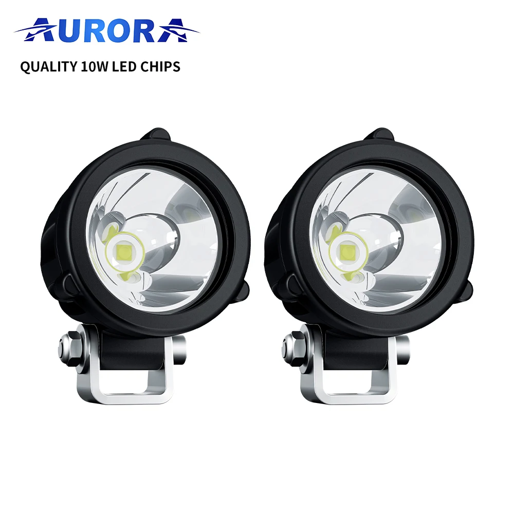Aurora Super Bright 2 inch 10w Spot Beam Offroad LED Round Light Truck Spotlight Car Led Work Light