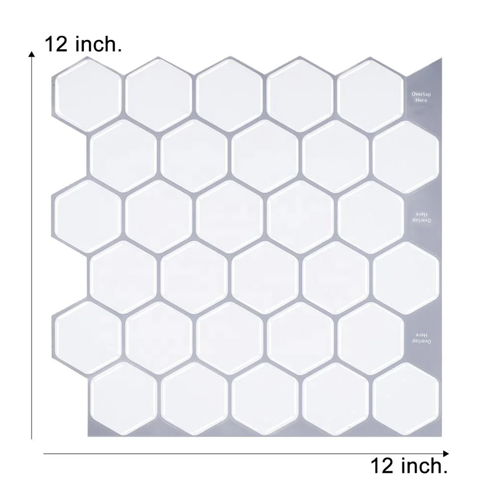 Tiles company hexagonal wall mosaic peel & stick backsplash for home decor ideas