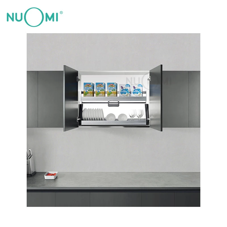 
NUOMI Alpha Pull Down Elevator Double Layer Rack Cabinet Lift Basket Kitchen 