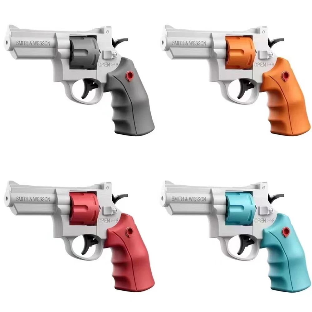2025 wholesale children summer cool game promotional small gift toys custom logo transparent plastic black revolver water gun