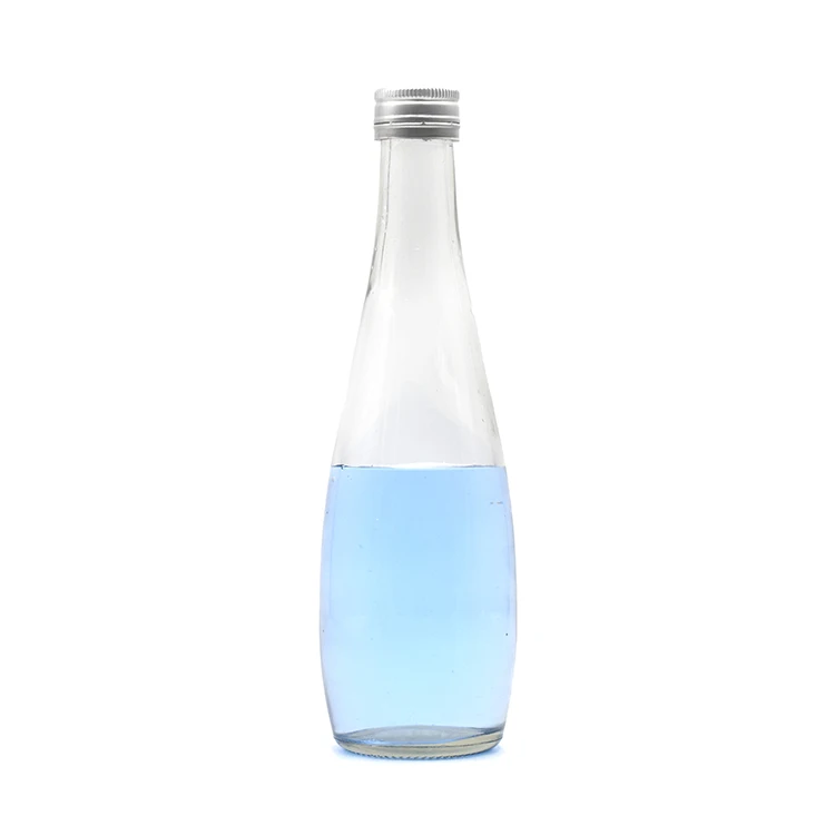 High Quality 330ML Flint Empty Mineral Water Bottle Glass with Lid