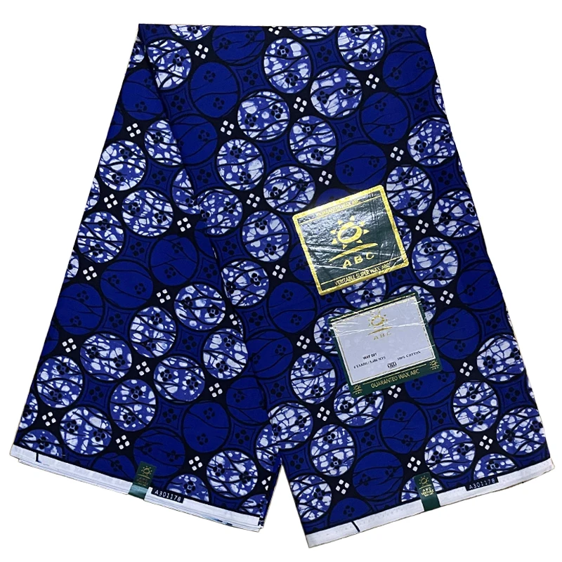 African Wax Fabric 100% Cotton Printed Fabric Poplin Fabric Woven Hebei Plain White Gold Printed Wax Accept Custom Designs 24*24