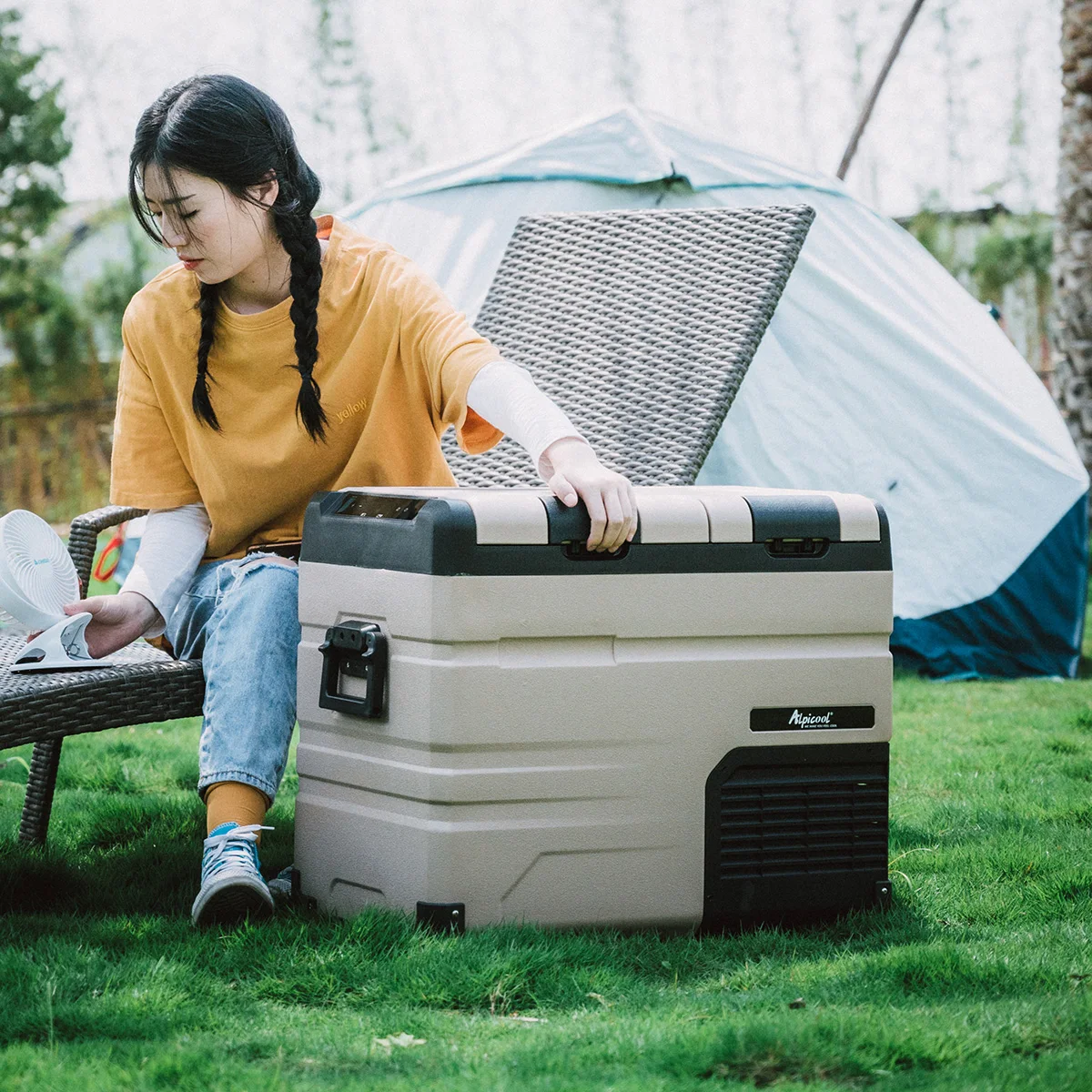 Alpicool TA45 Portable car fridge 12v 45L usb mini refrigerator DC Compressor small Frigo for Camping Outdoor Caravan Rv fridge