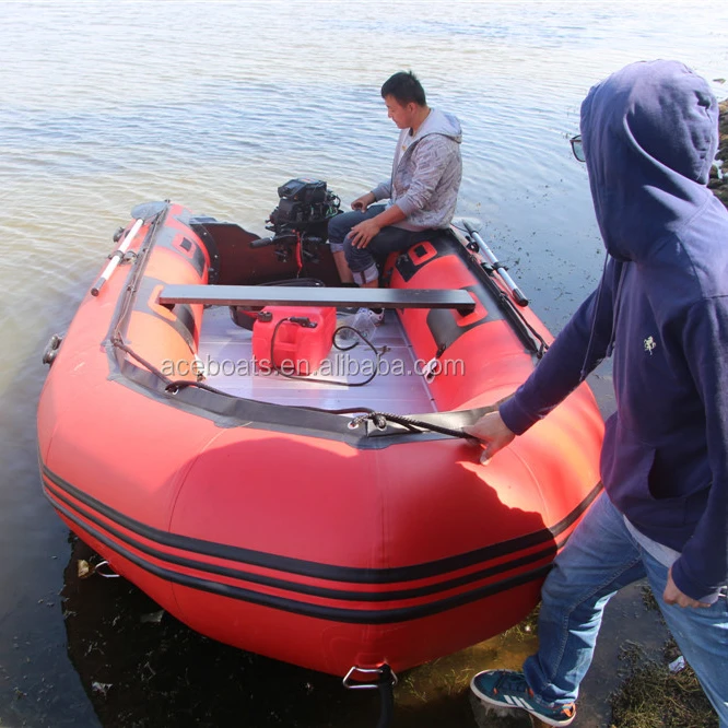 CE inflatable deep V shape double bottom 6 7 8 person inflatable boat with motor