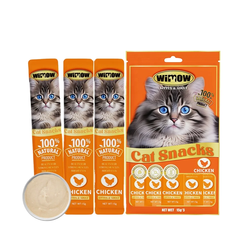 Low MOQ Sample Wet Food Nutrition Cat Strips Salmon Flavor Cat Can For Cat Dog