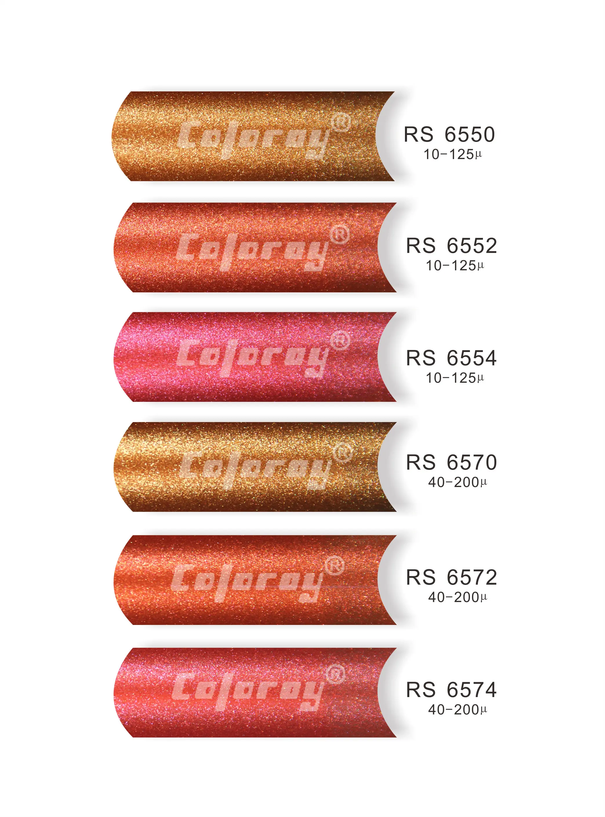 Coloray Crystal Series Effect Pigment for Industrial uses Synthetic Mica based Iron Oxides Raystal Pearlescent Pigment