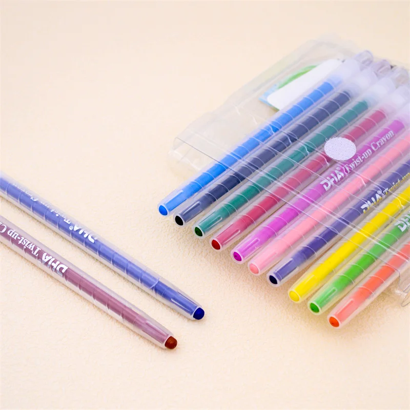 Cheap Art Set School Colored Pencil Twist Up Crayons Set For Students