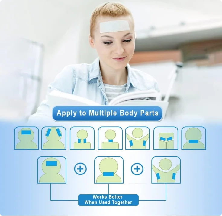 Transparent Cooling Relief Wound Dressings Effective Fever Management Fever Reducer Patches Headache Pads Cooling Relief Comfort