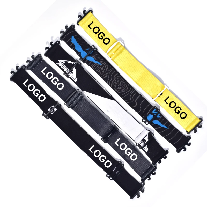 Good Quality Custom LOGO Adjustable Strong Elastic Strap Jacquard 100% Natual Elastic Ski Goggle Strap Polyester Webbing