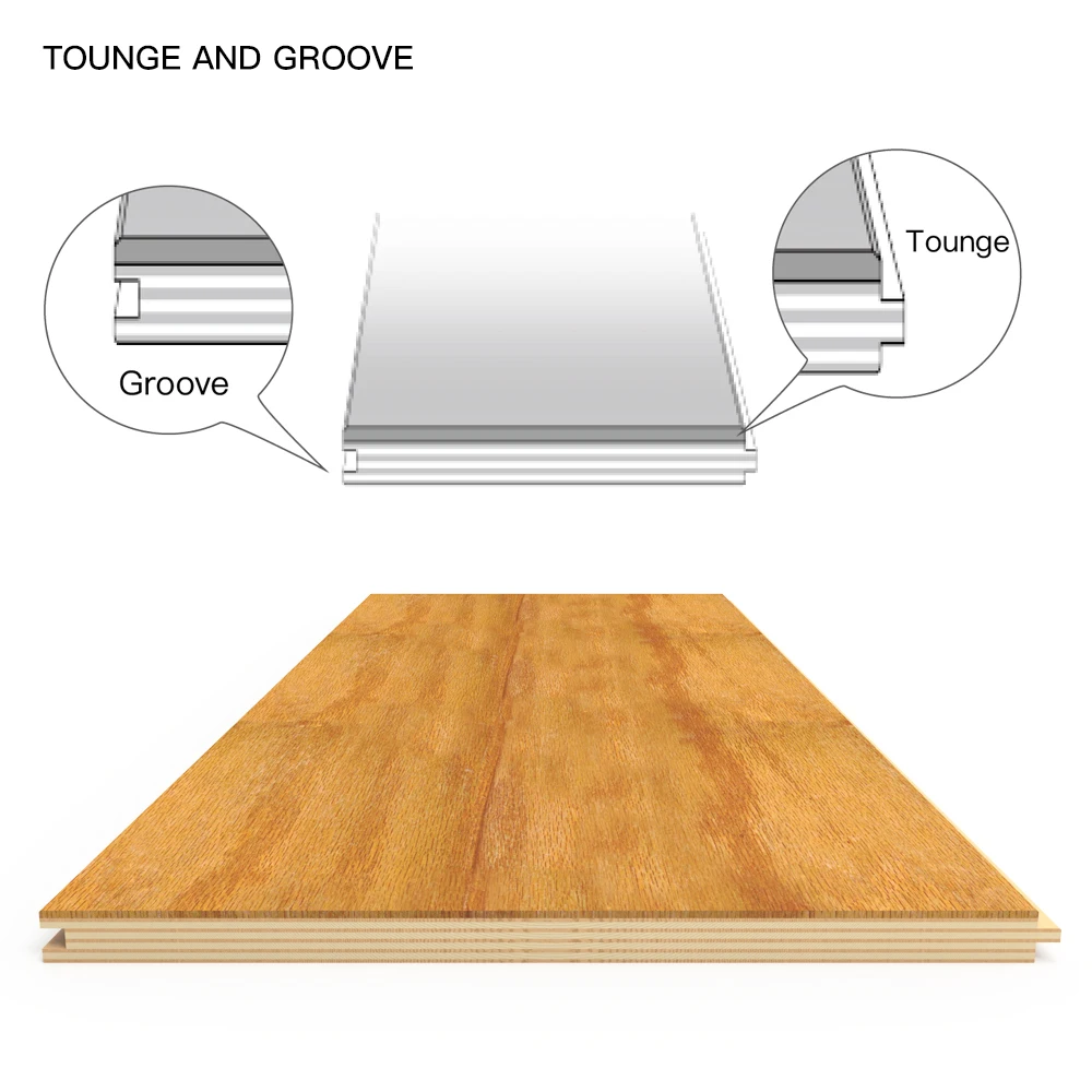 White And Grey Color Russia Oak Rustic Engineered Timber Wood Flooring