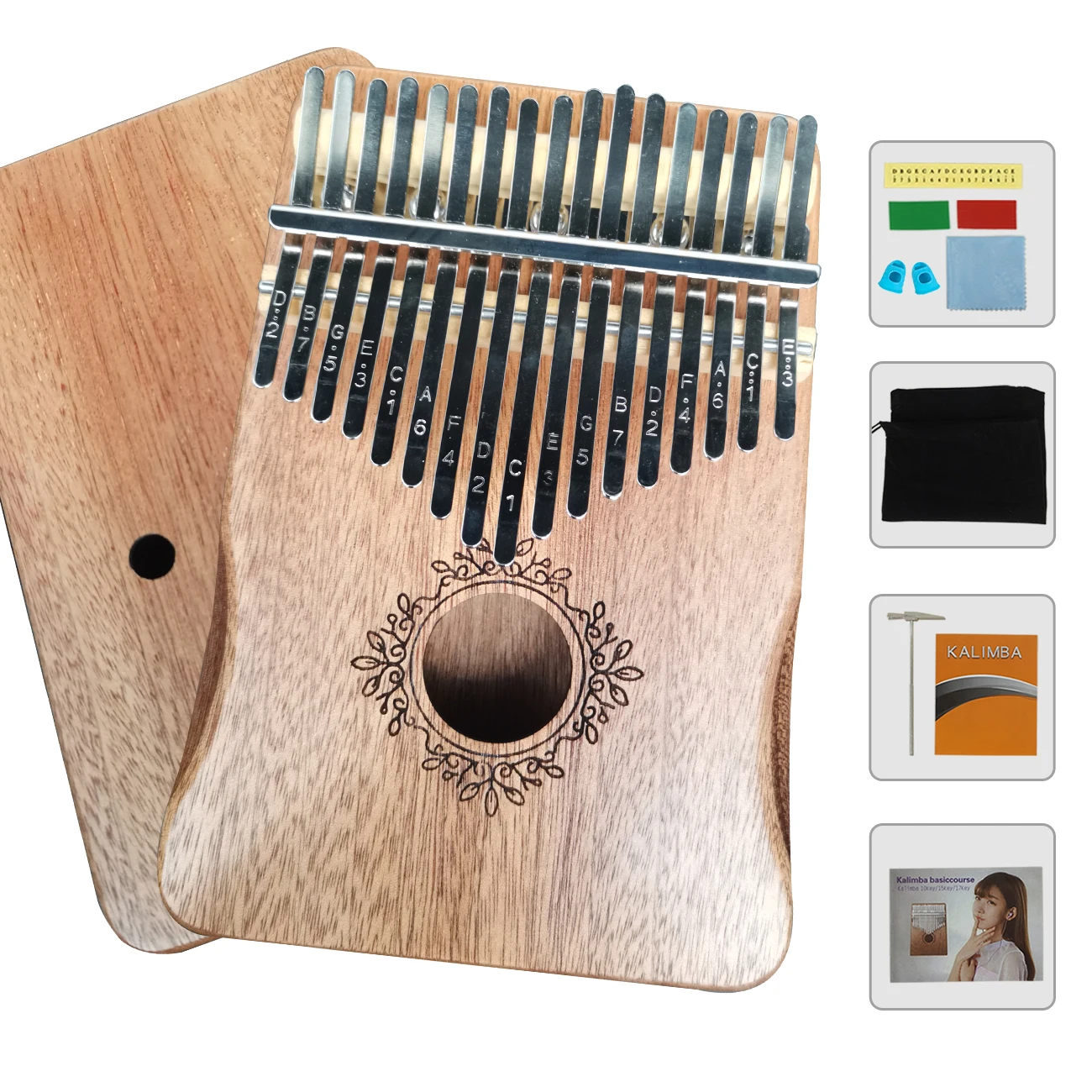  Красивое пианино kalimba по цене завода-изготовителя с 17 клавишами инструмент для из твердого красного