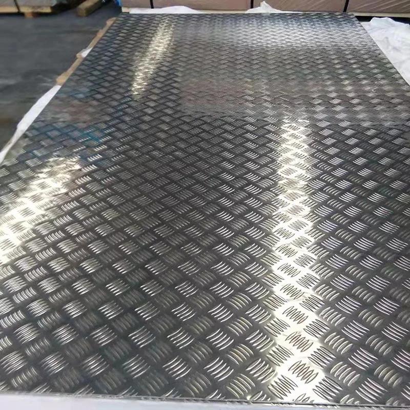 2023 New Factory supply China supplier 3xxx 5 bar embossed aluminum tread sheet plate with blue plastic film