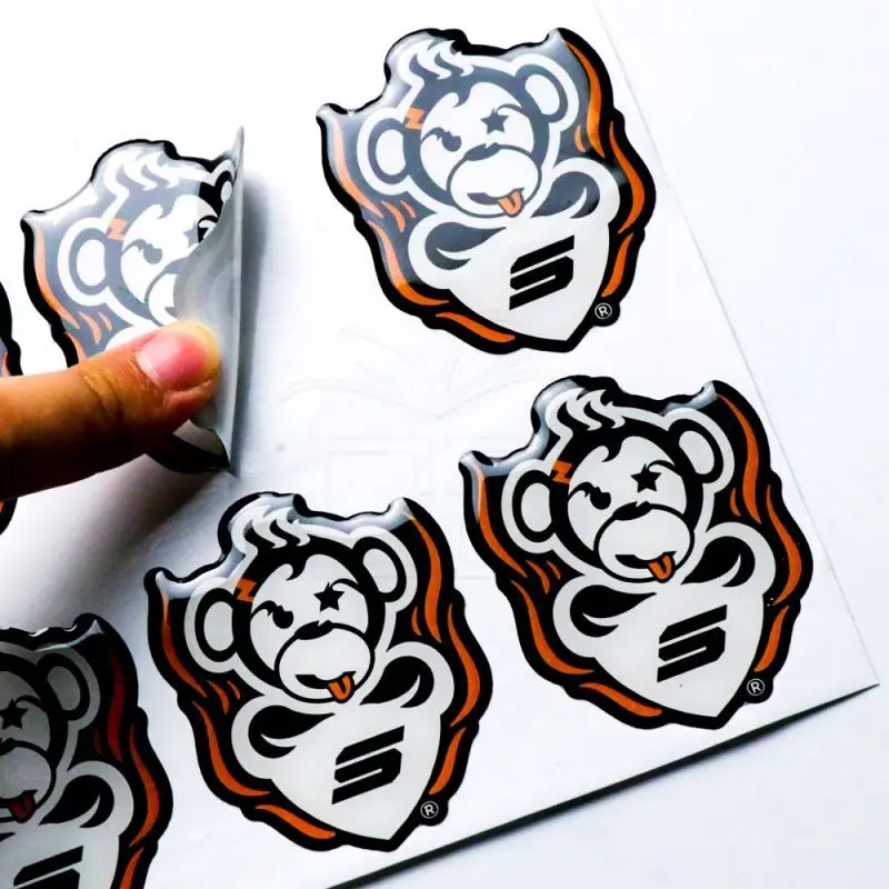 Small Doming Sticker Clear Dome Printing Waterproof Decal Brand 3D Adhesive Cheap Crystal Domed Resin Shanghai Oven For