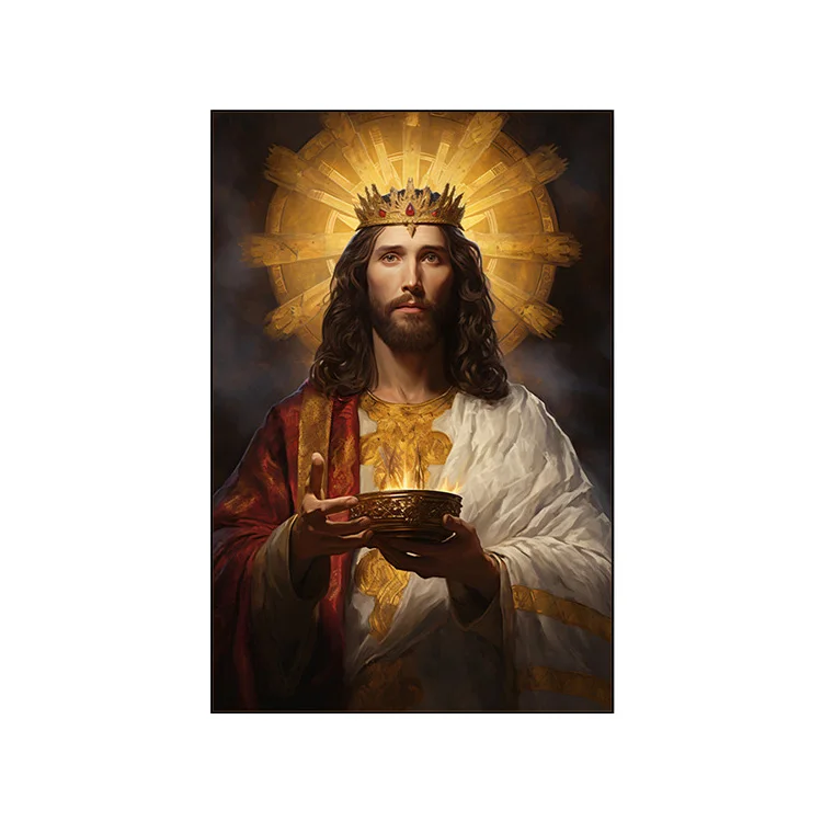Jesus Portrait Christianity Decor Painting on Canvas Art murals Modern Religion Arts LED diamond paintings