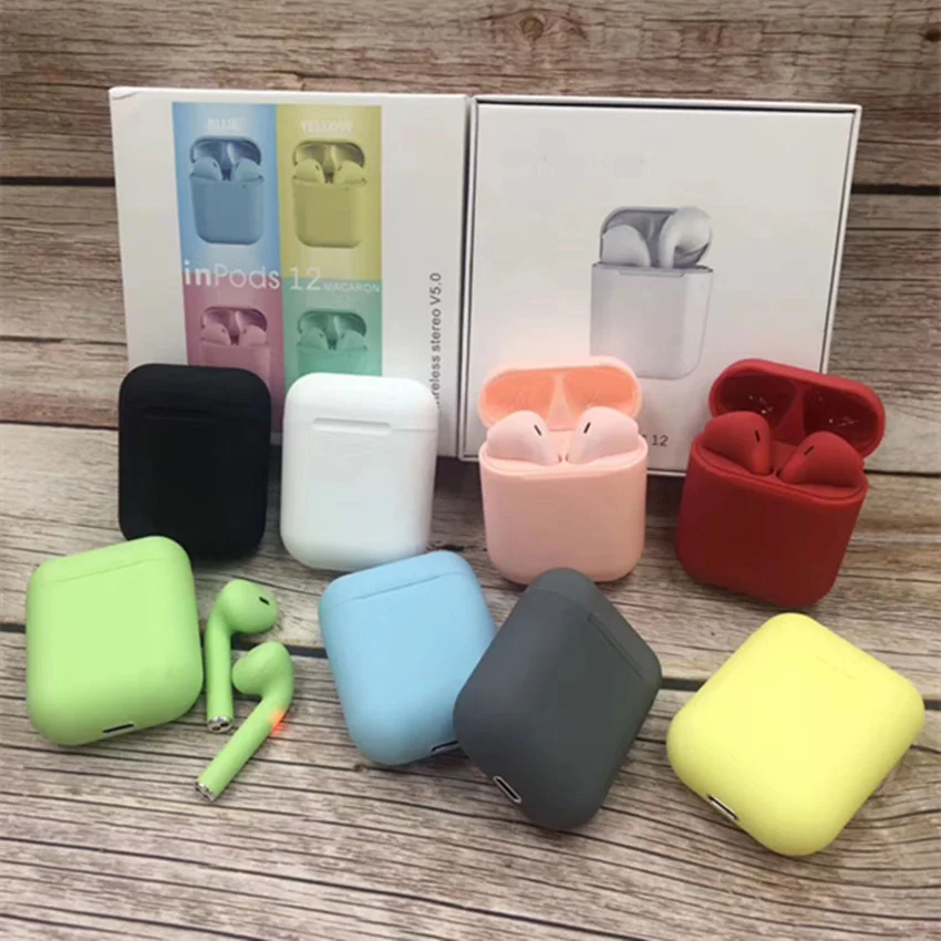 
Free shipping inpods 12 Wireless earphone Earbuds Touch Control i12 TWS inpods12 Headphone 5.0 Stereo sport headset in ear 