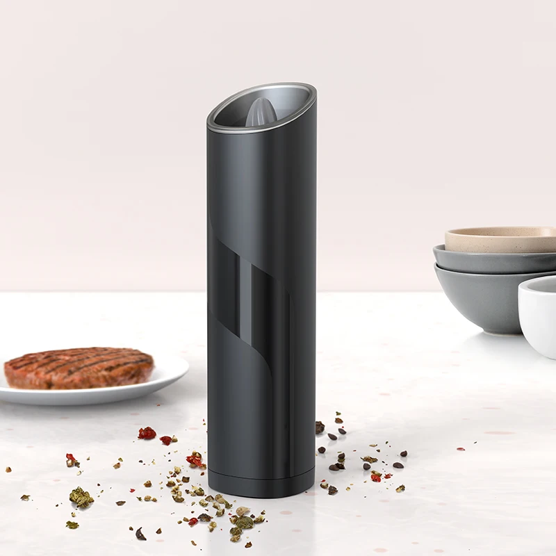 Electric salt and pepper grinder set Automatic gravity sensing,one-handed operation,Battery powred Adjustable Coarseness