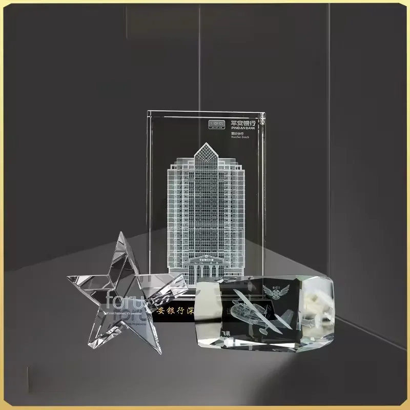 New Customized Crystal Carving Camera Decoration Crystal Inner Carving Crystal Handicrafts High-End Business Souvenir Gifts