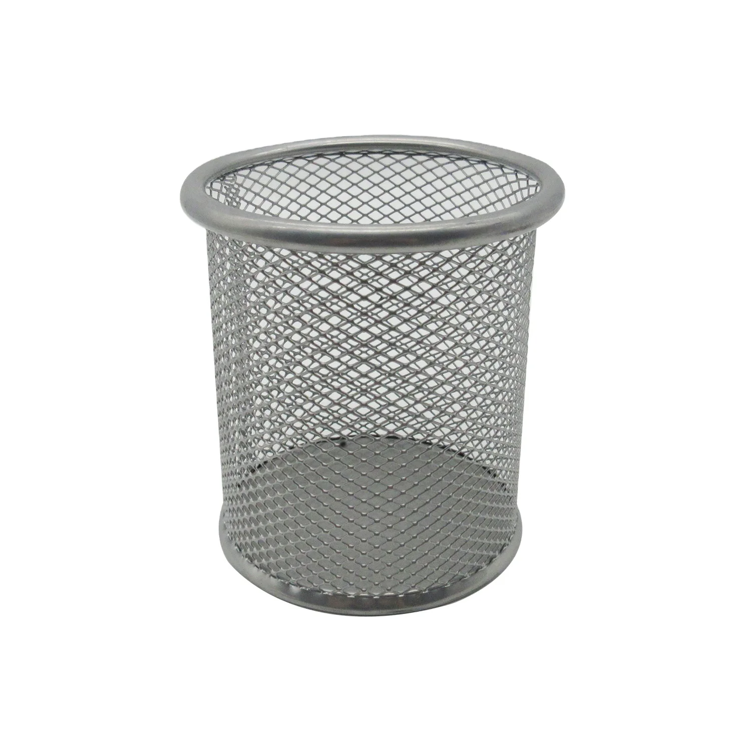 Wholesale China Factory Price Desk Organizer Metal Mesh 9cm Round Shape Pencil Mesh Pen Holder for Desk