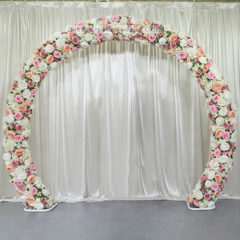 LDJ258 Wholesale cream white round shape wedding metal arch