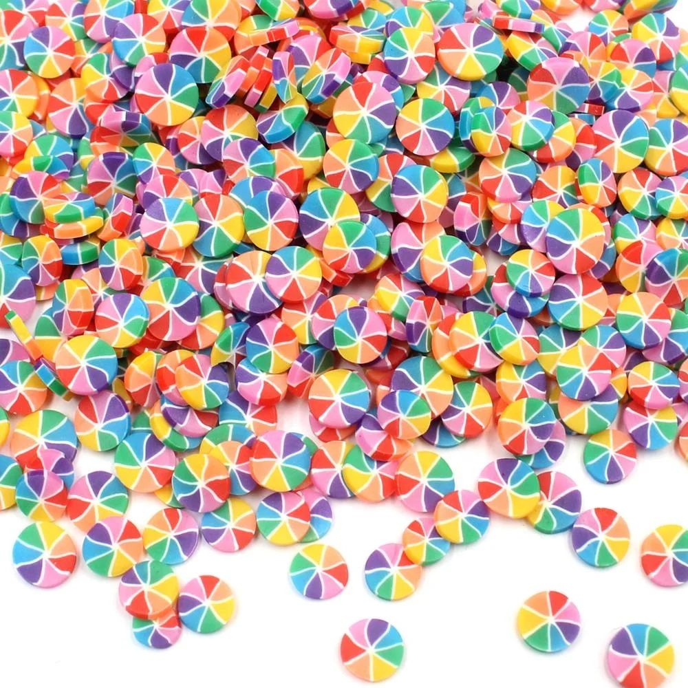 RAINBOW CANDIES Polymer Clay Dessert Candy Slice Sprinkles for Slime or DIY Work