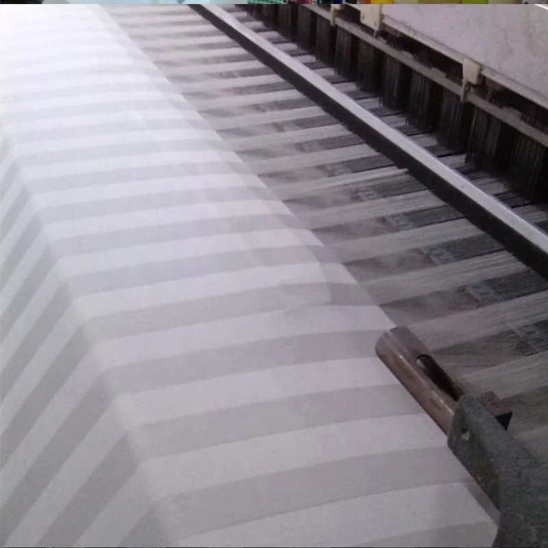 Experienced Manufacturer 100%cotton 60*40 173*120 white fabric 1cm stripe satin fabric for bedding sets