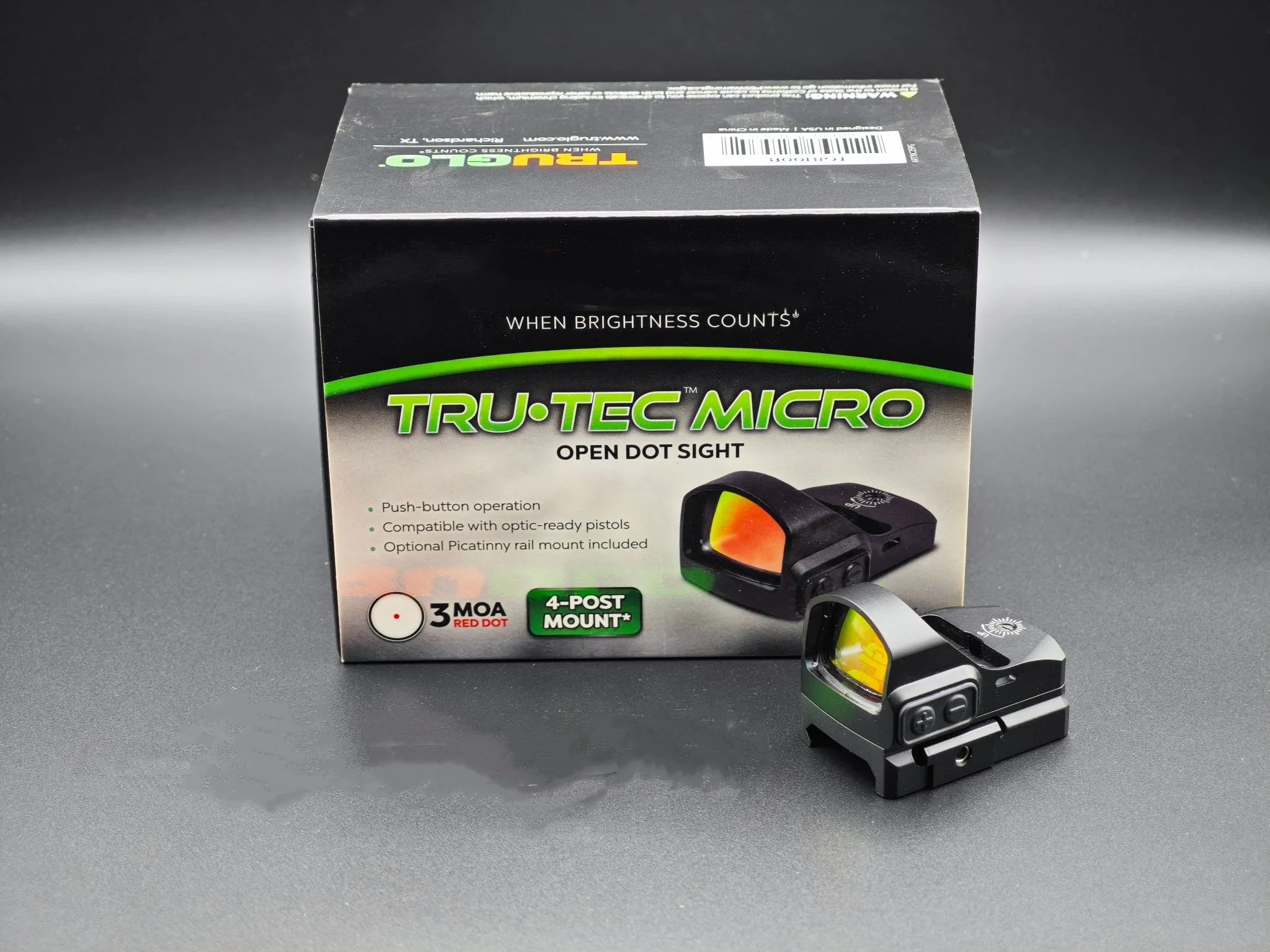 Оригинальный TRUGLO tru tec 23 мм x 17 м точка прицел Красная из алюминия для охоты на открытом воздухе спорта лазерной