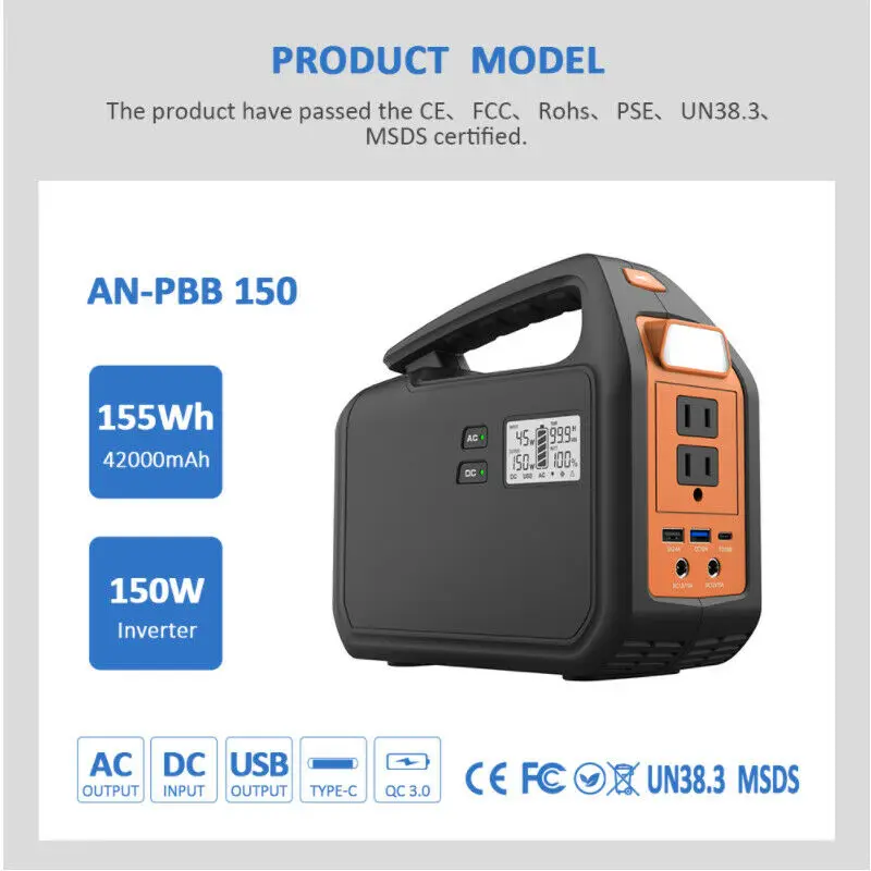 emergency solar generator charging station power bank