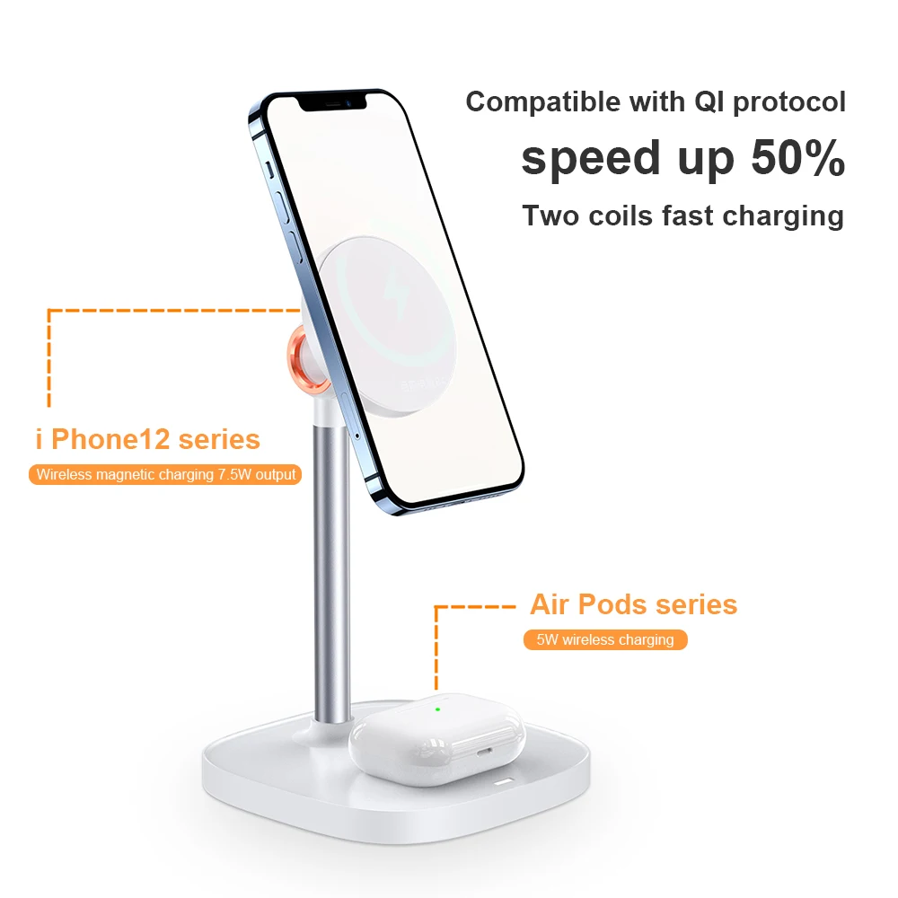 Magnetic Mobile Phone Holder Factory Wholesale 360 Adjustable Wireless Charger Phone Stand phone holder magnetic