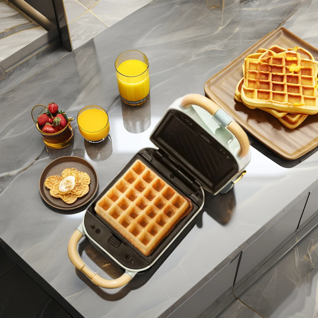 3-in-1 Breakfast Machine with  2 Plate Japanese Light Sandwich Maker Multifunctional Home Waffle Maker