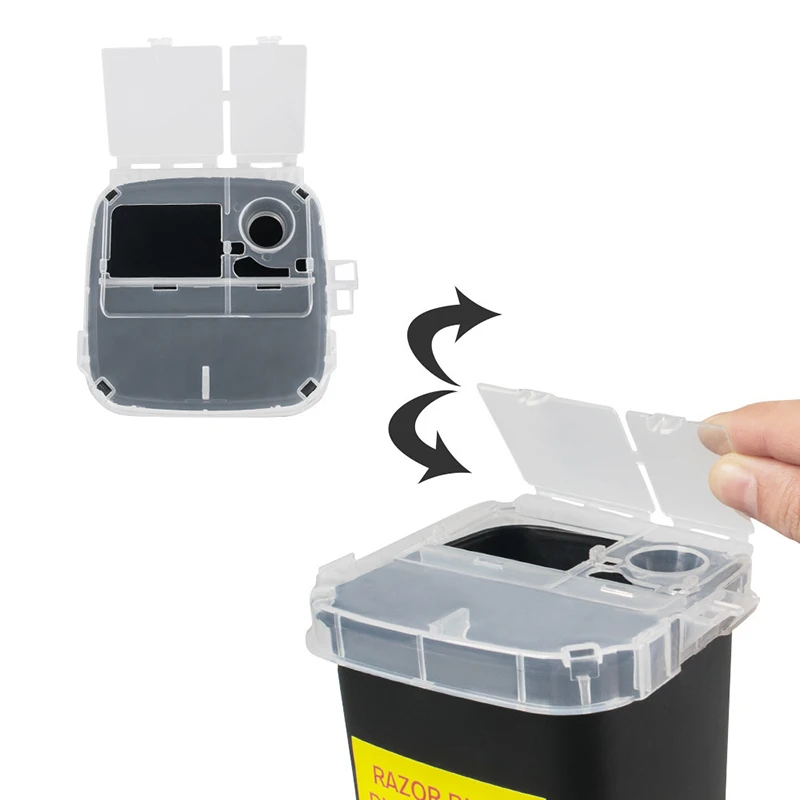 Portable Beauty Salon Tattoo Syringes Needles Sharps Disposal Medical Biohazard Dangerous Goods Collection Box