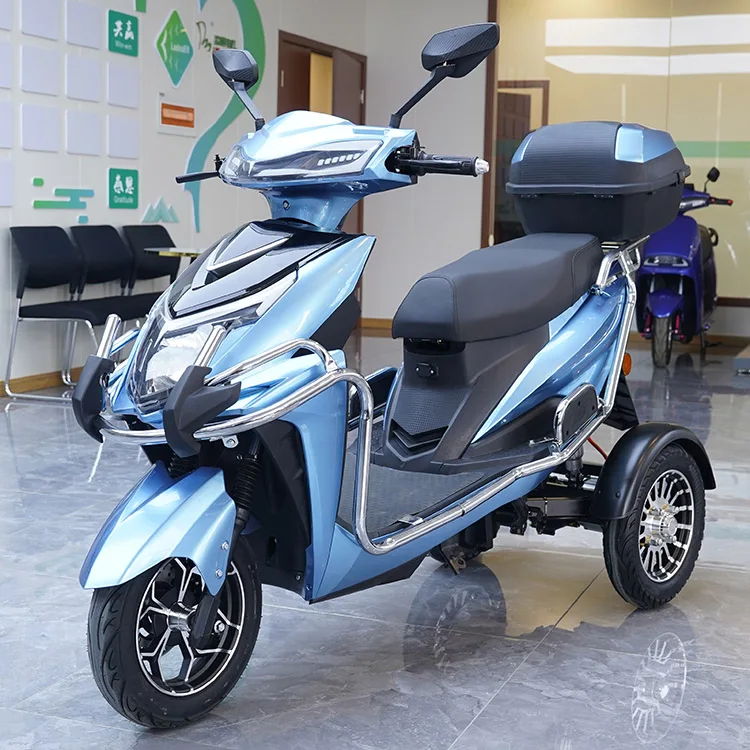 CKD CBU 10inch 500/650/800W three wheel tricycle motorcycle 30km/h speed e tricycle from india