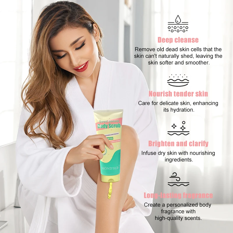 Wholesale Vegan Whitening Exfoliating Sugar Moisturizing Berry Banana Milk Fruit Ice Cream Body Scrub