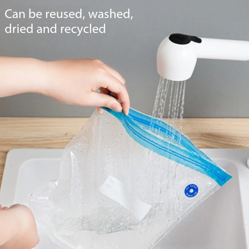 Reusable Vacuum Food Storage Bags Vacuum Zipper Bags with hand pump