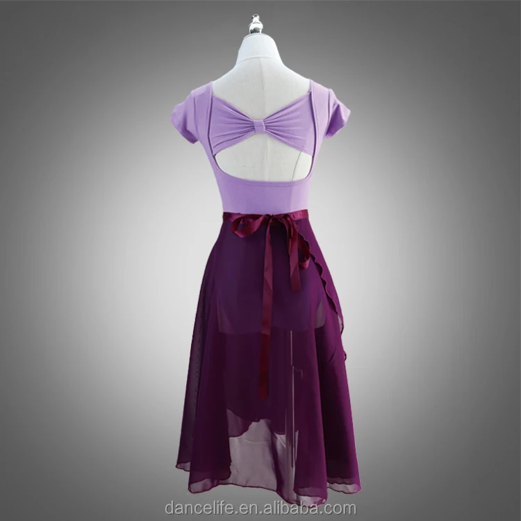 A2327 long ballet chiffon ballerina skirt for women ballet dance wrap skirt knee length long ballet skirt